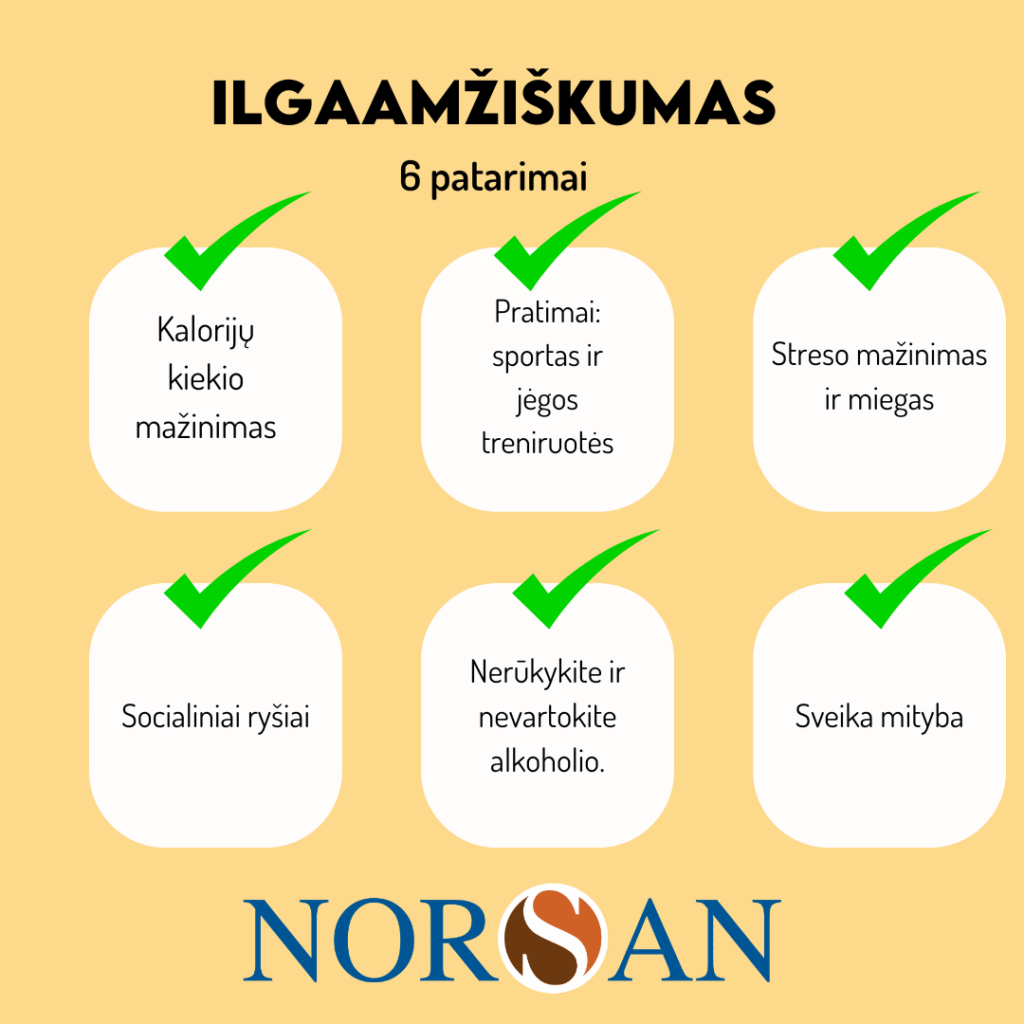 patarimai ilgaamžiškumui