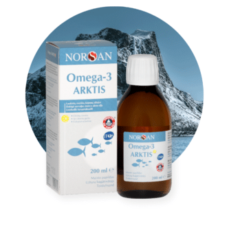 Omega-3 Arktis su vitaminu D ir citrinos skoniu, aliejus, 200ml